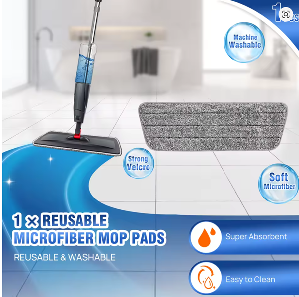 Spray Mop,Microfiber Spray Mop for Floor Cleaning Wet Dry, 360 Degree Spin Dust Home Kitchen Hardwood Floor Flat Mops with 700ML