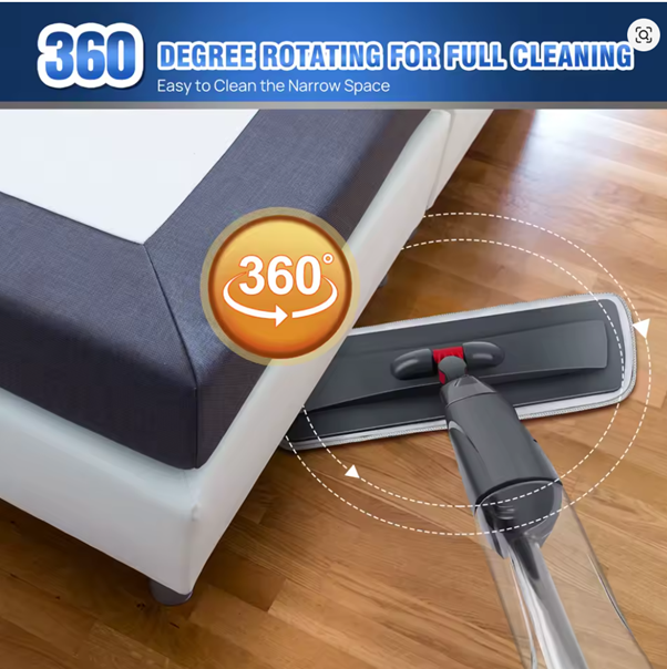 Spray Mop,Microfiber Spray Mop for Floor Cleaning Wet Dry, 360 Degree Spin Dust Home Kitchen Hardwood Floor Flat Mops with 700ML