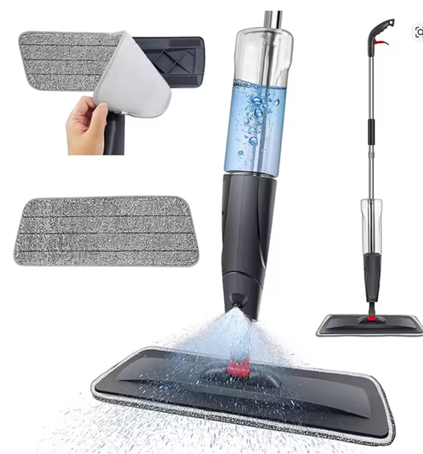 Spray Mop,Microfiber Spray Mop for Floor Cleaning Wet Dry, 360 Degree Spin Dust Home Kitchen Hardwood Floor Flat Mops with 700ML