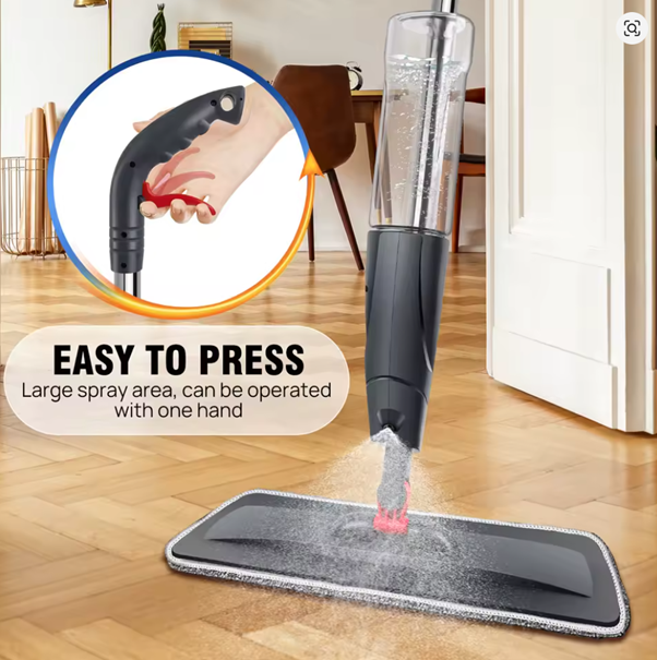 Spray Mop,Microfiber Spray Mop for Floor Cleaning Wet Dry, 360 Degree Spin Dust Home Kitchen Hardwood Floor Flat Mops with 700ML